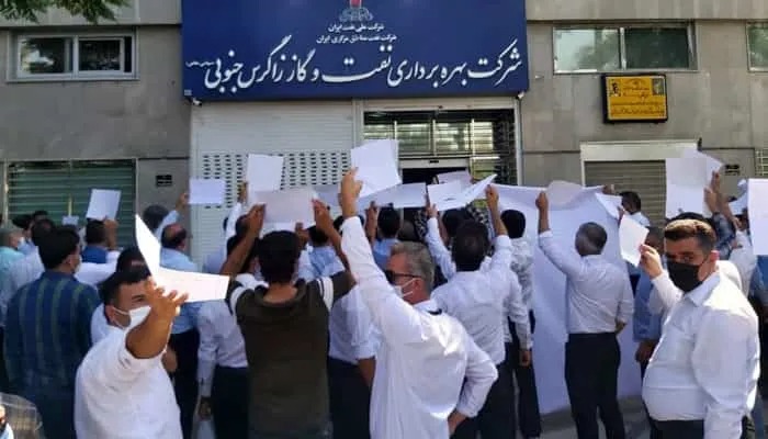اعتراض کارگران پیمانی واحد ترابری شرکت بهره برداری نفت و گاز زاگرس