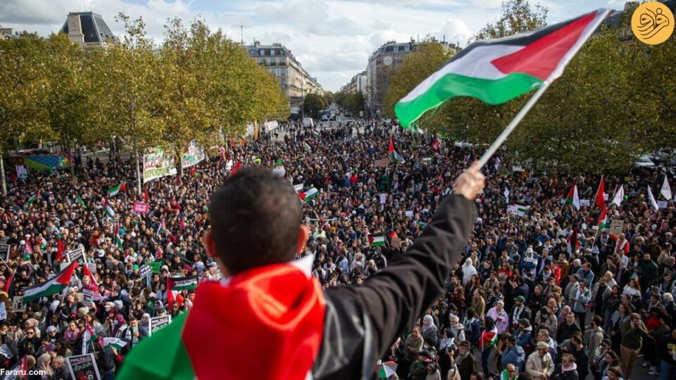 تظاهرات هزاران تن در فرانسه و بریتانیا در حمایت از مردم غزه2
